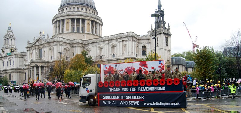 The British Legion float at the Lord Mayor's Show